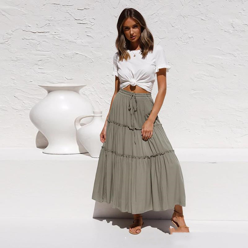 Boho Chic Cotton Maxi Skirt