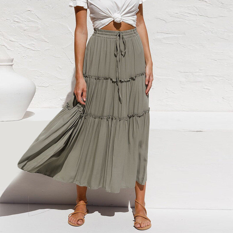 Boho Chic Cotton Maxi Skirt