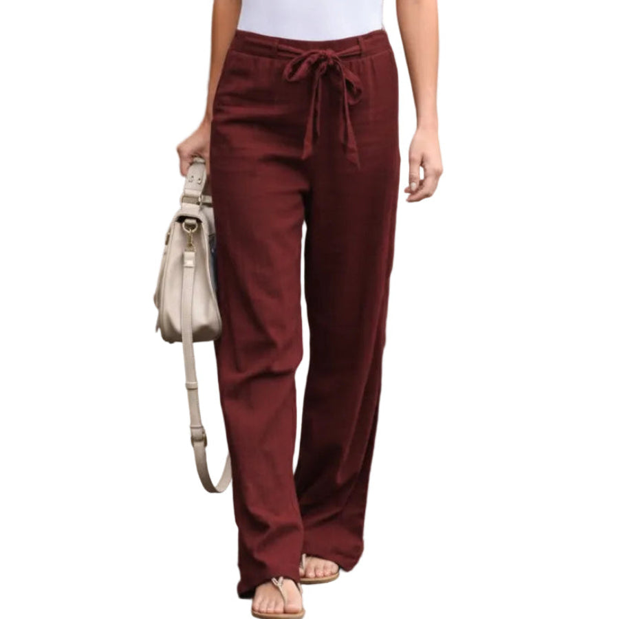 Elegant Comfort™ Women’s Cotton & Linen Casual Pants