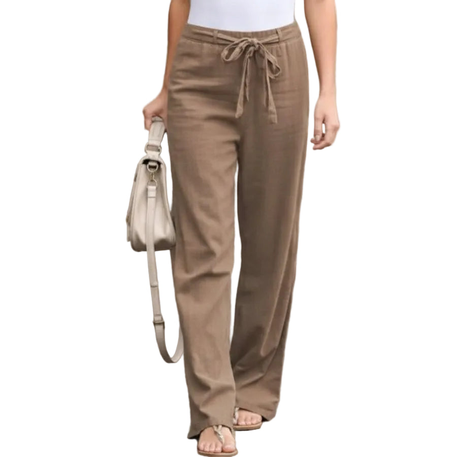 Elegant Comfort™ Women’s Cotton & Linen Casual Pants