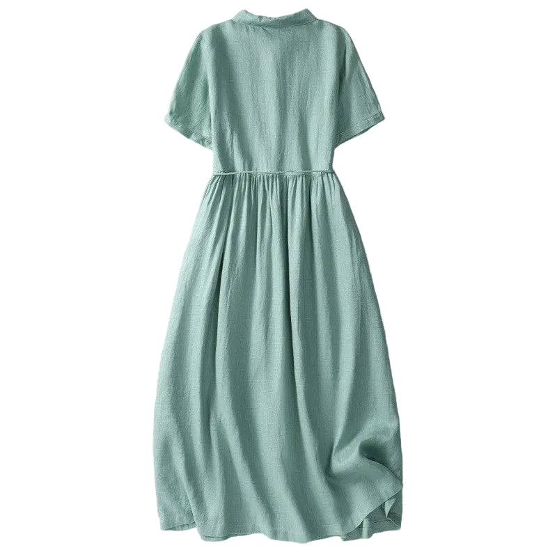 Luxe Linen Summer Shirt Dress