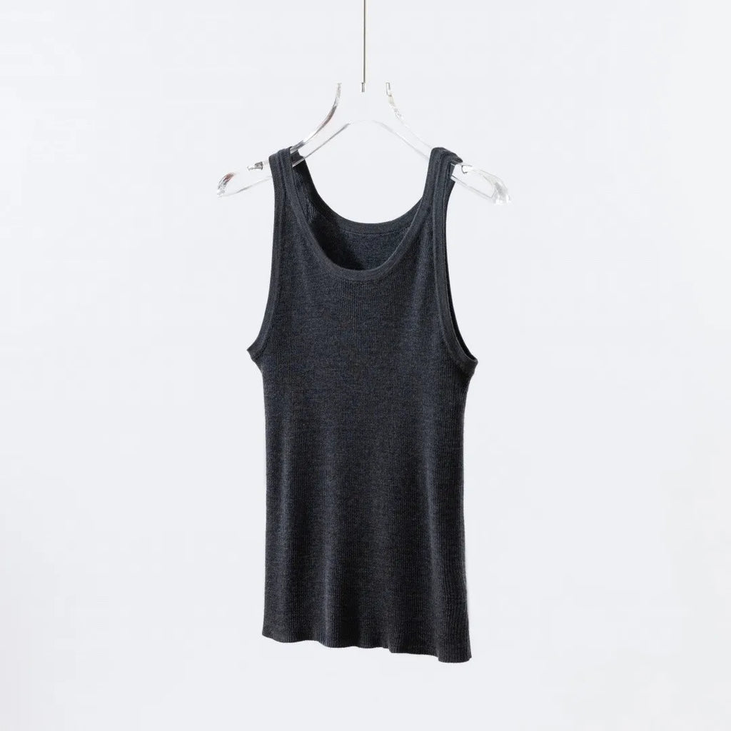 Premium Fine Merino Wool Slim Rib Tank