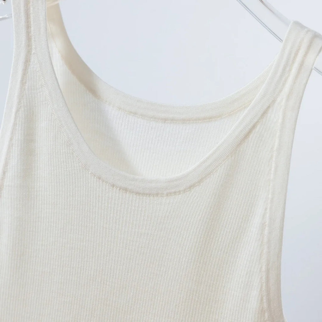 Premium Fine Merino Wool Slim Rib Tank