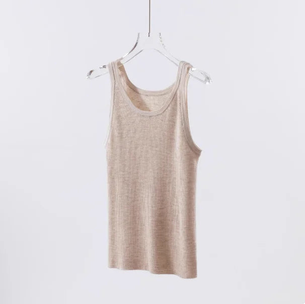Premium Fine Merino Wool Slim Rib Tank