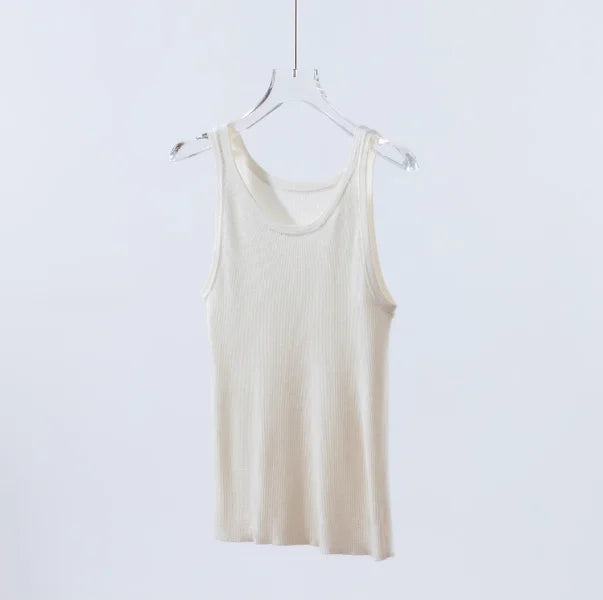 Premium Fine Merino Wool Slim Rib Tank