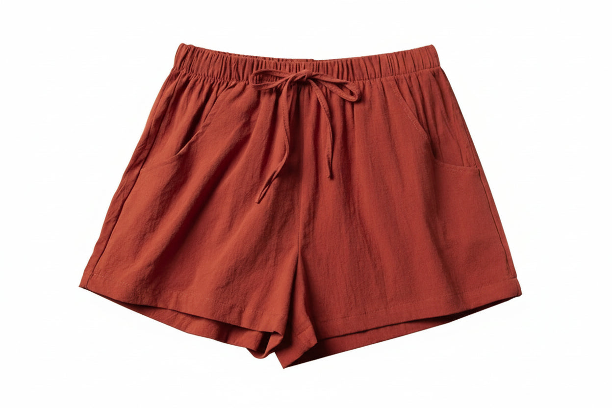 Casual Linen High-Waist Summer Shorts