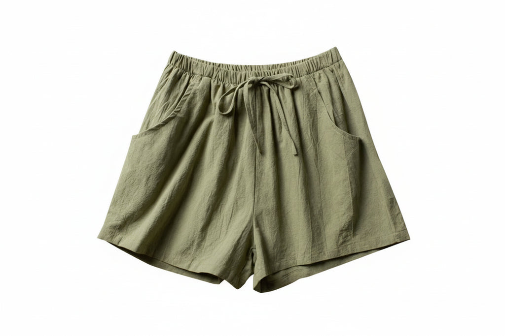 Casual Linen High-Waist Summer Shorts