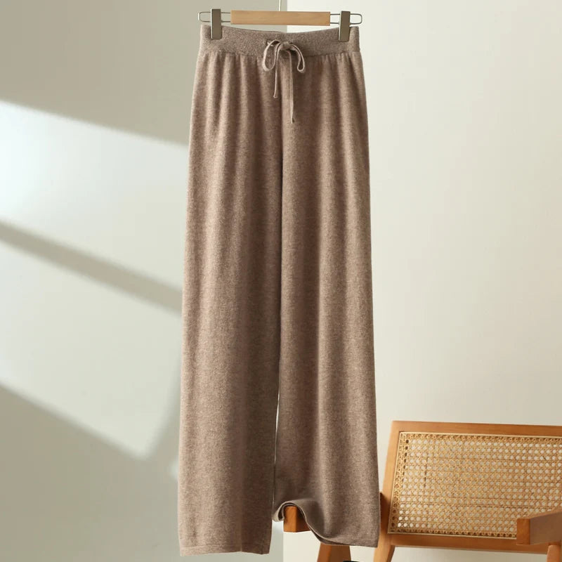 Esmé Pure Australian Merino Wool Wide‑Leg Knit Pants