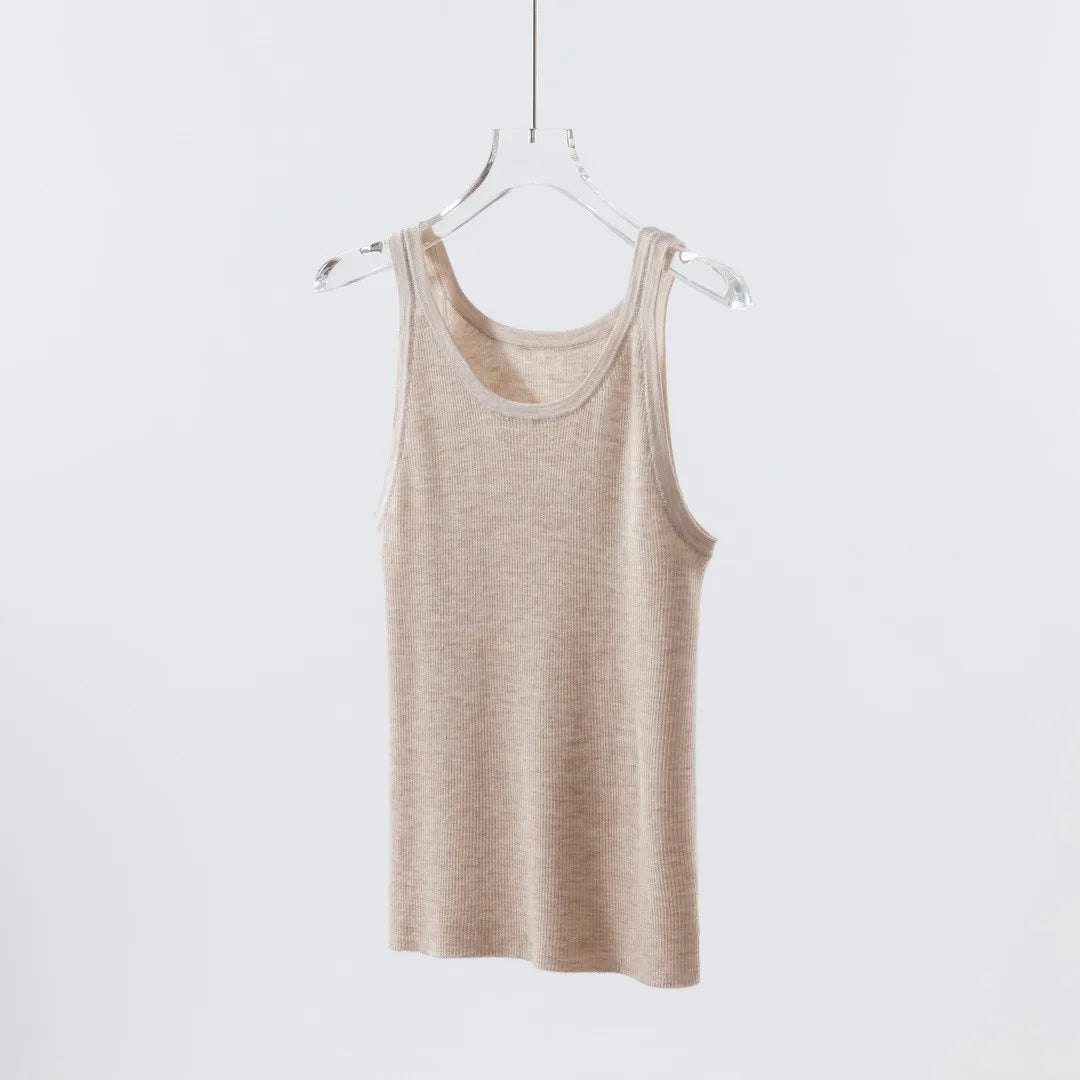 Premium Fine Merino Wool Slim Rib Tank