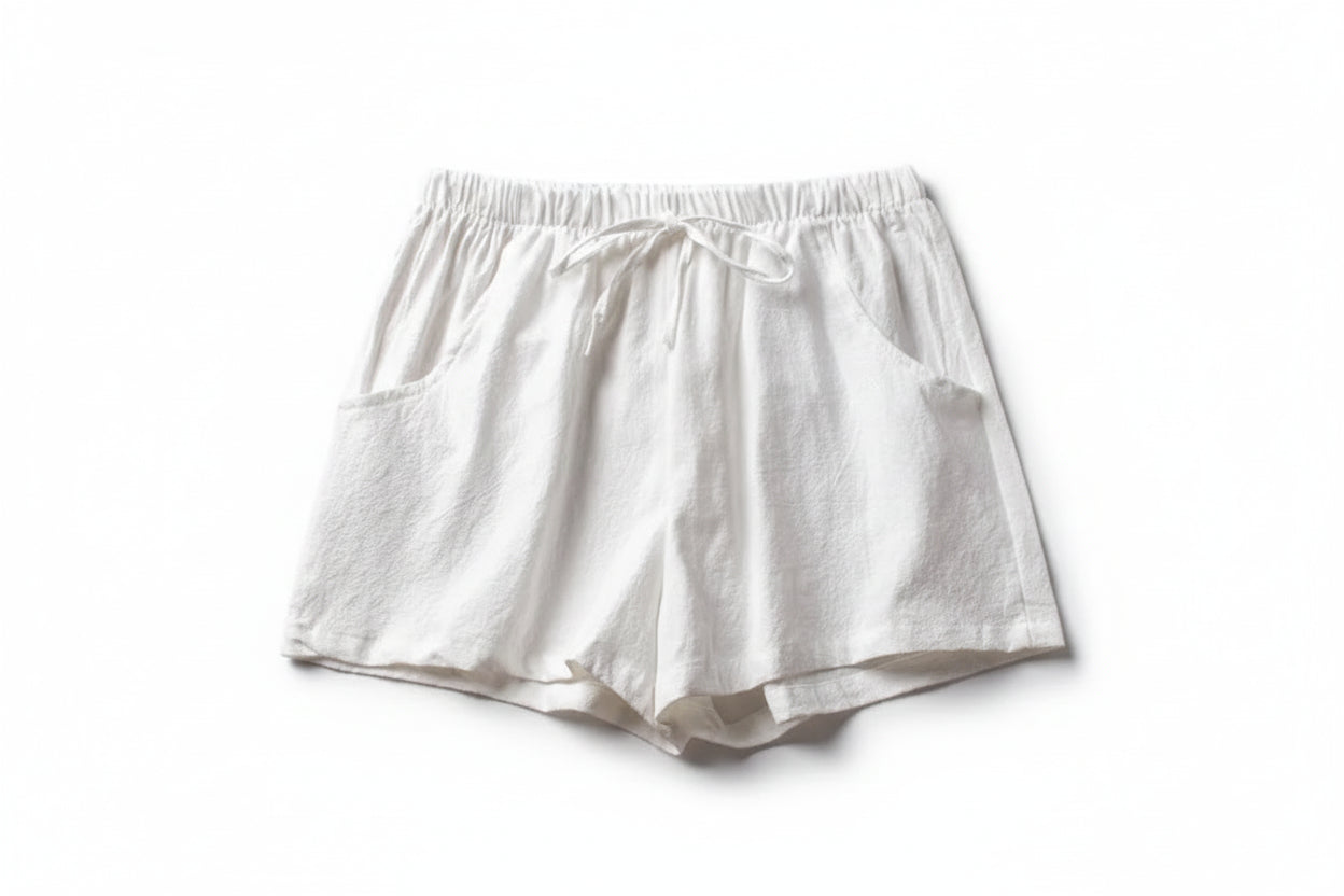 Casual Linen High-Waist Summer Shorts