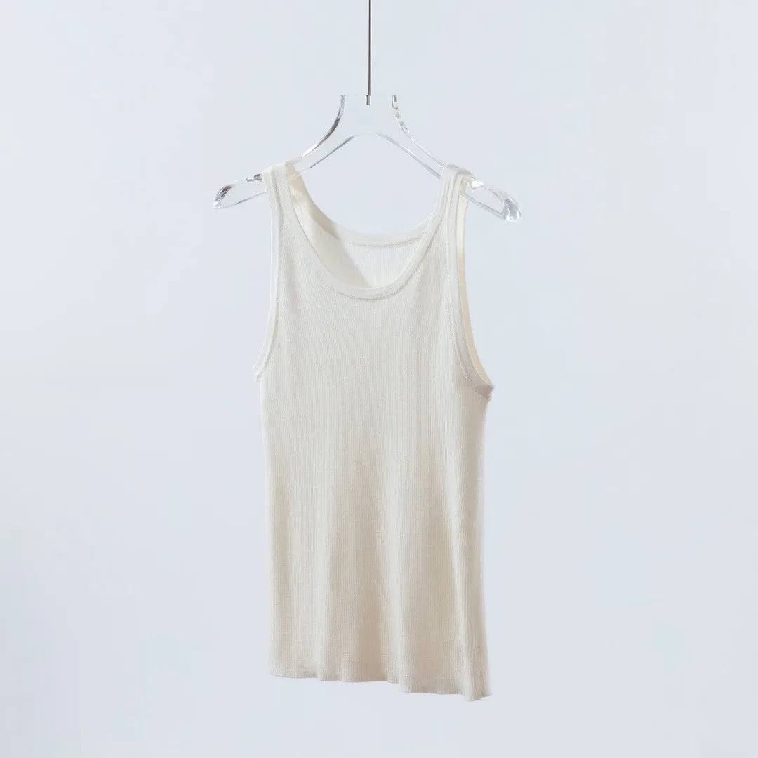 Premium Fine Merino Wool Slim Rib Tank