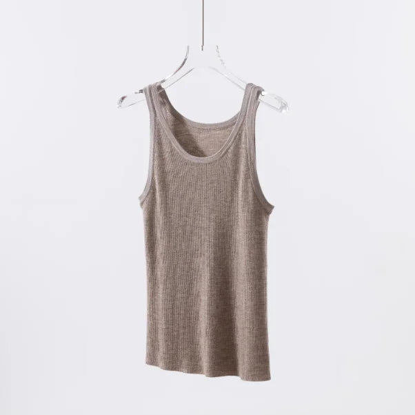 Premium Fine Merino Wool Slim Rib Tank