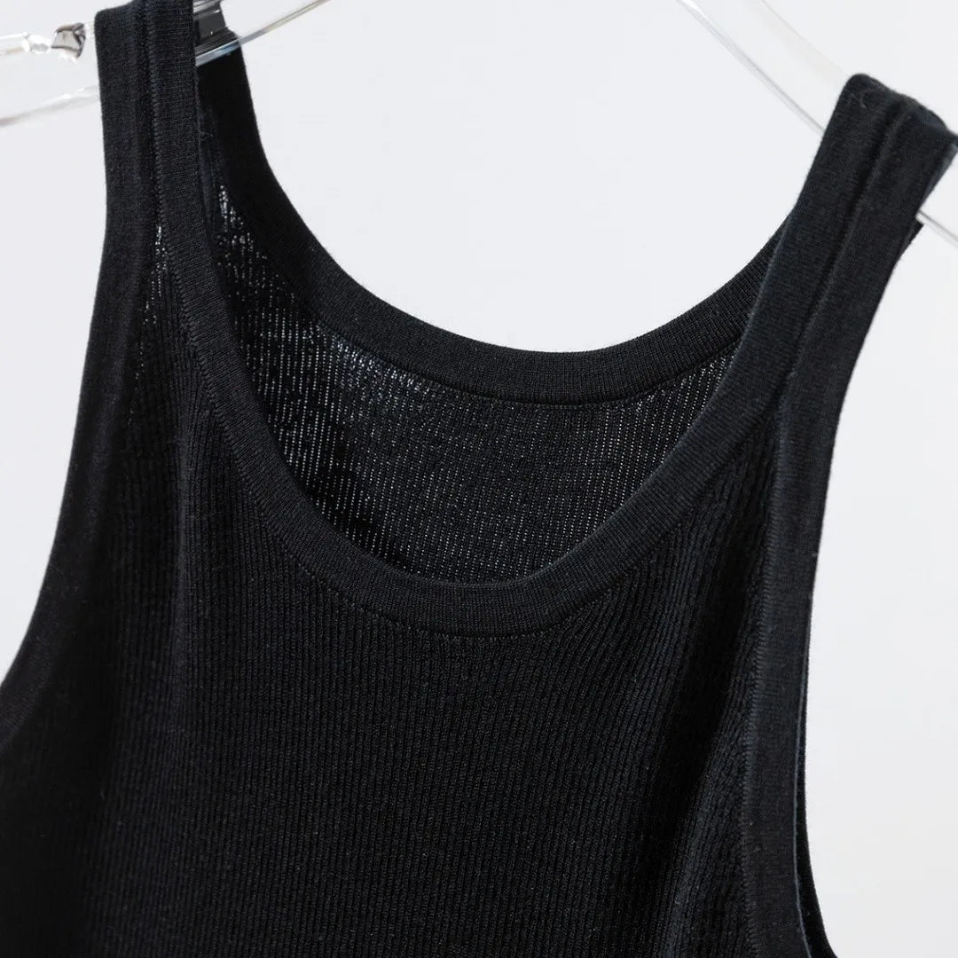 Premium Fine Merino Wool Slim Rib Tank