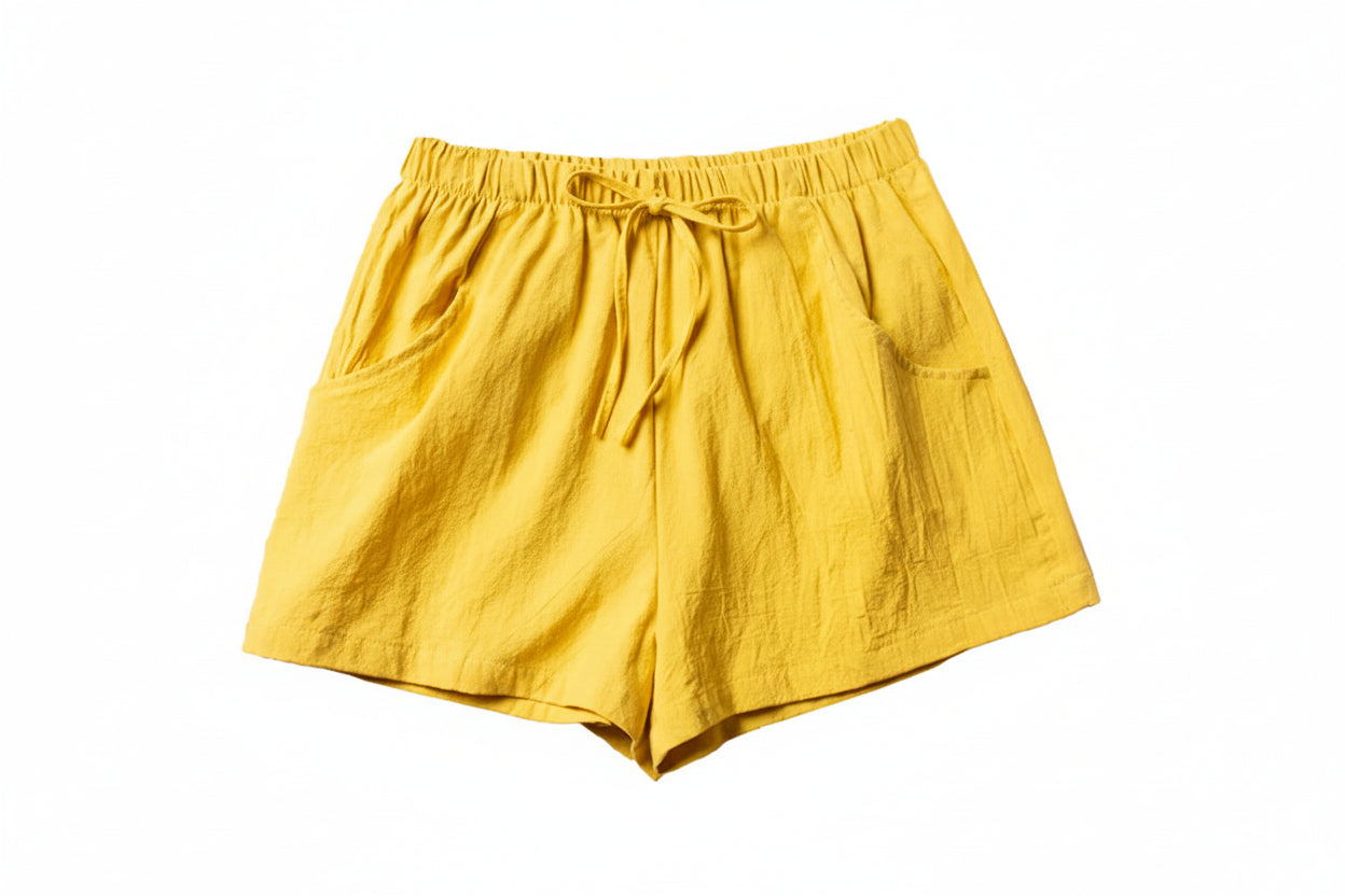 Casual Linen High-Waist Summer Shorts