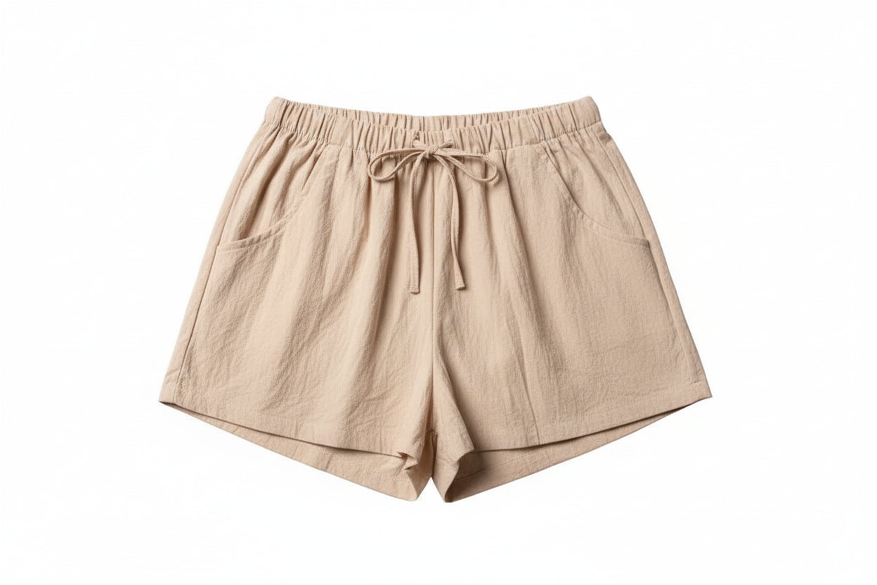 Casual Linen High-Waist Summer Shorts