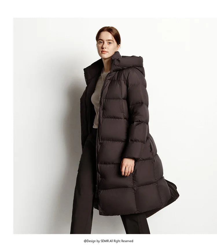 90% Duck Down Longline Puffer Jacket