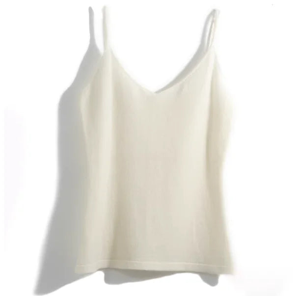Cashmere Blend V‑Neck Knit Camisole