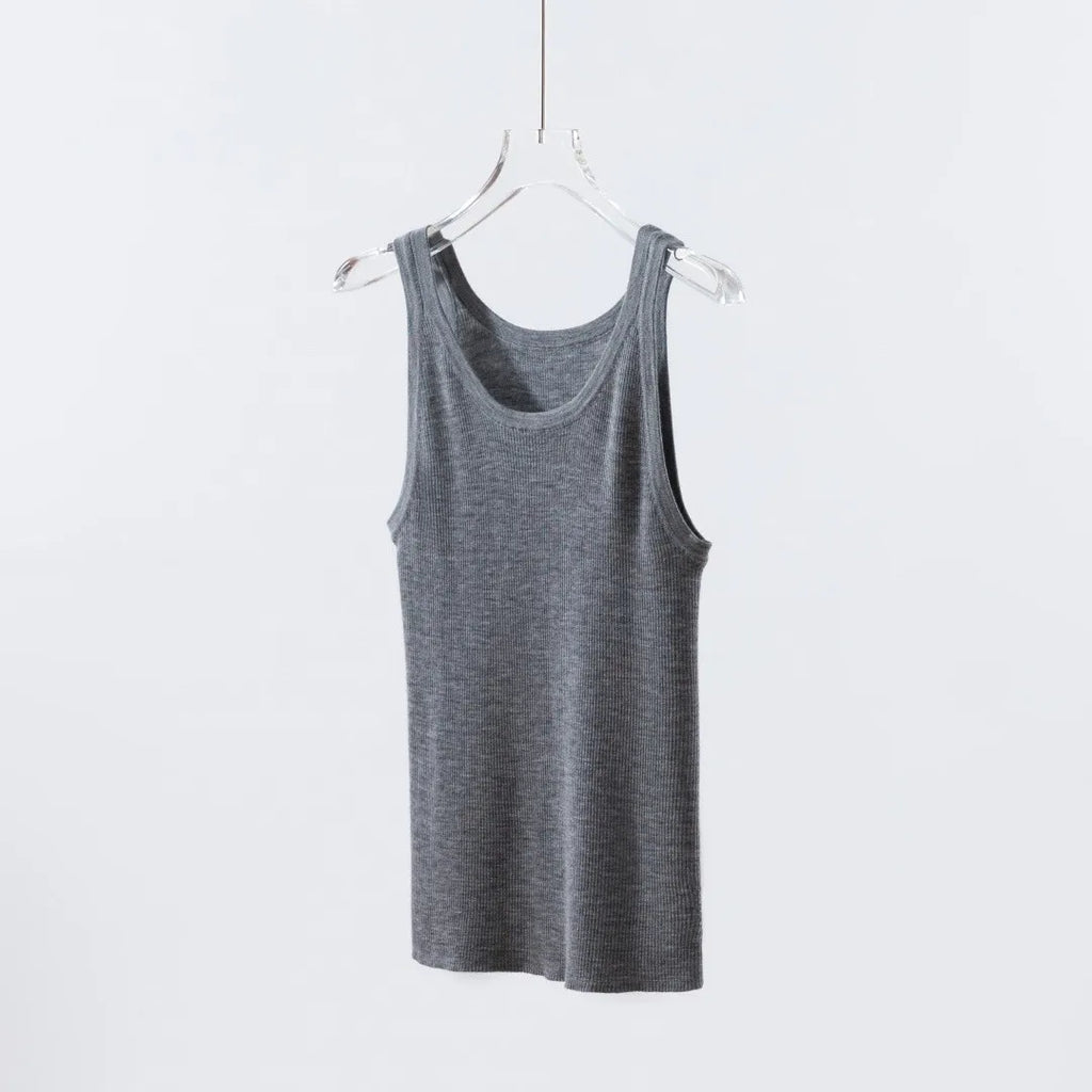 Premium Fine Merino Wool Slim Rib Tank