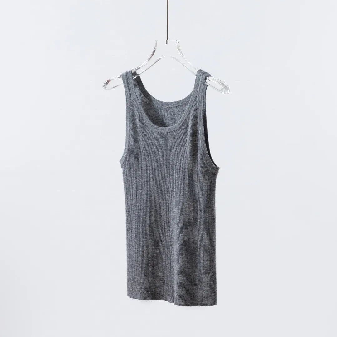 Premium Fine Merino Wool Slim Rib Tank