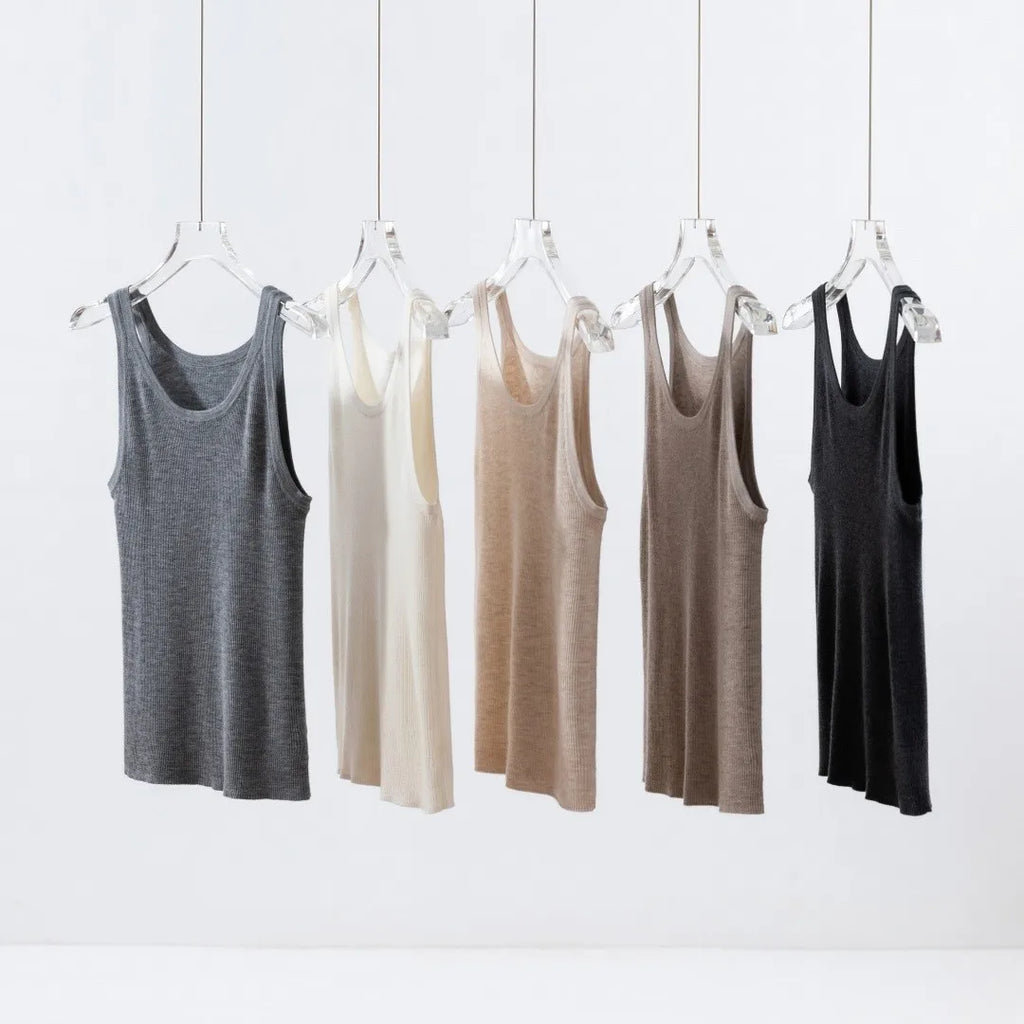 Premium Fine Merino Wool Slim Rib Tank