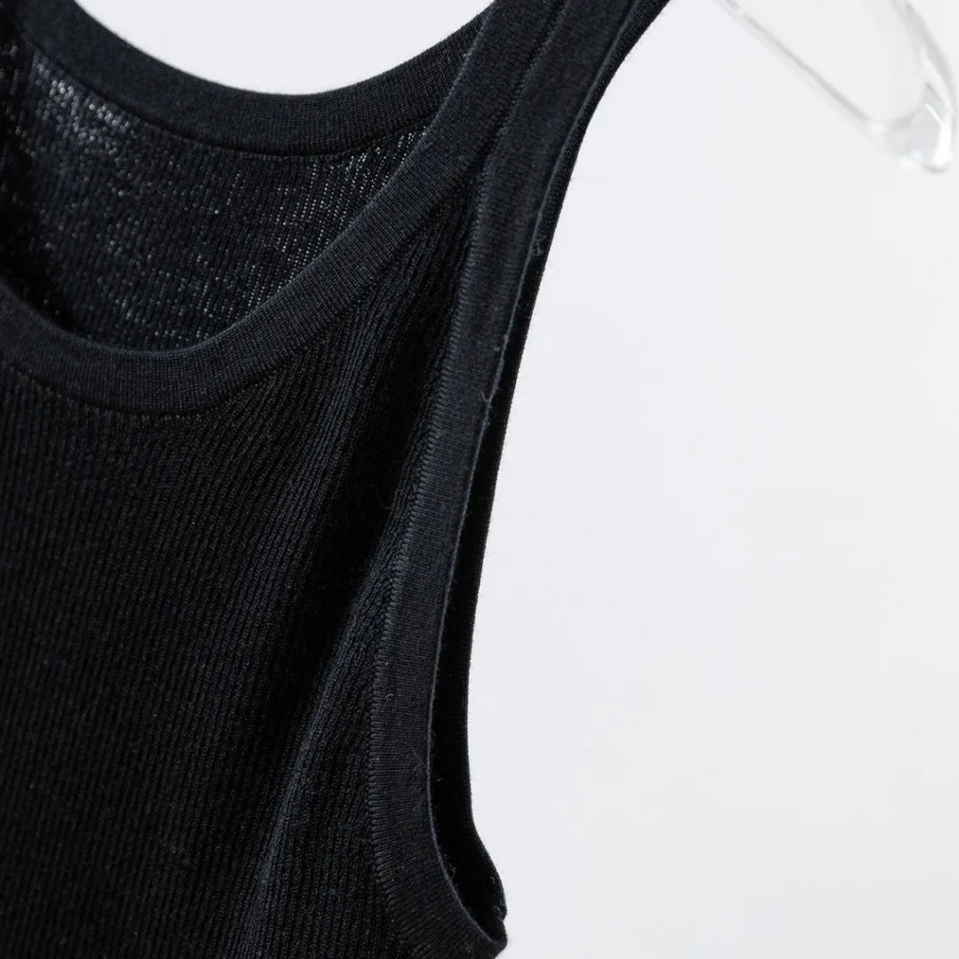 Premium Fine Merino Wool Slim Rib Tank