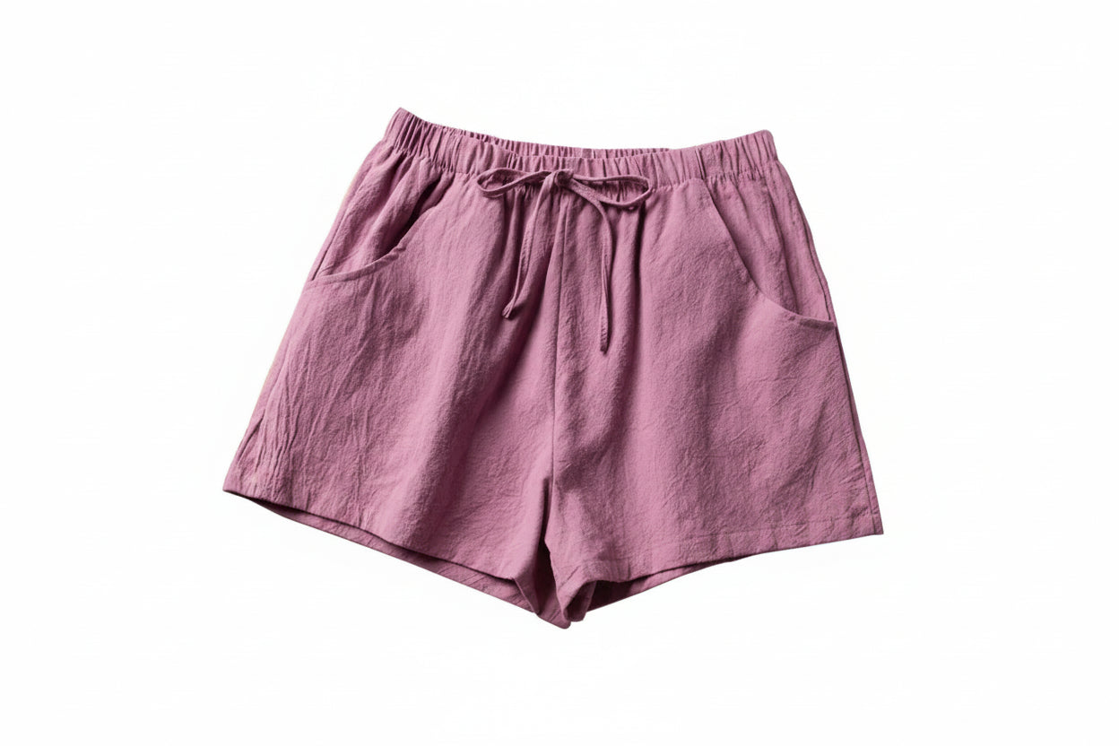 Casual Linen High-Waist Summer Shorts