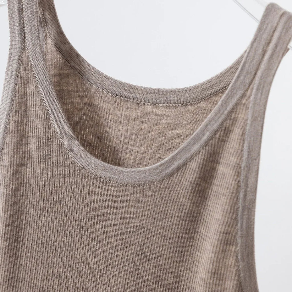 Premium Fine Merino Wool Slim Rib Tank