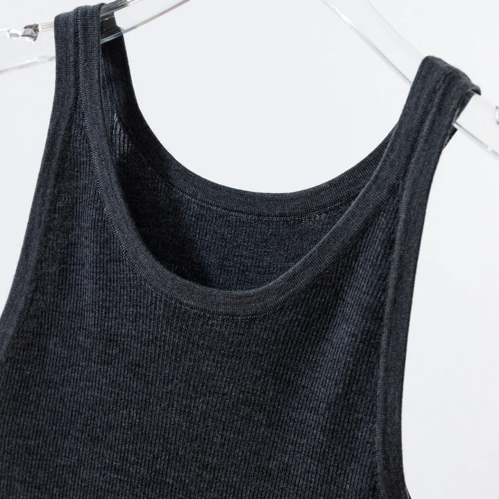 Premium Fine Merino Wool Slim Rib Tank
