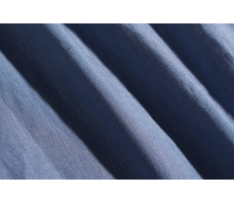 Minimalist Cotton-Linen Midi Dress