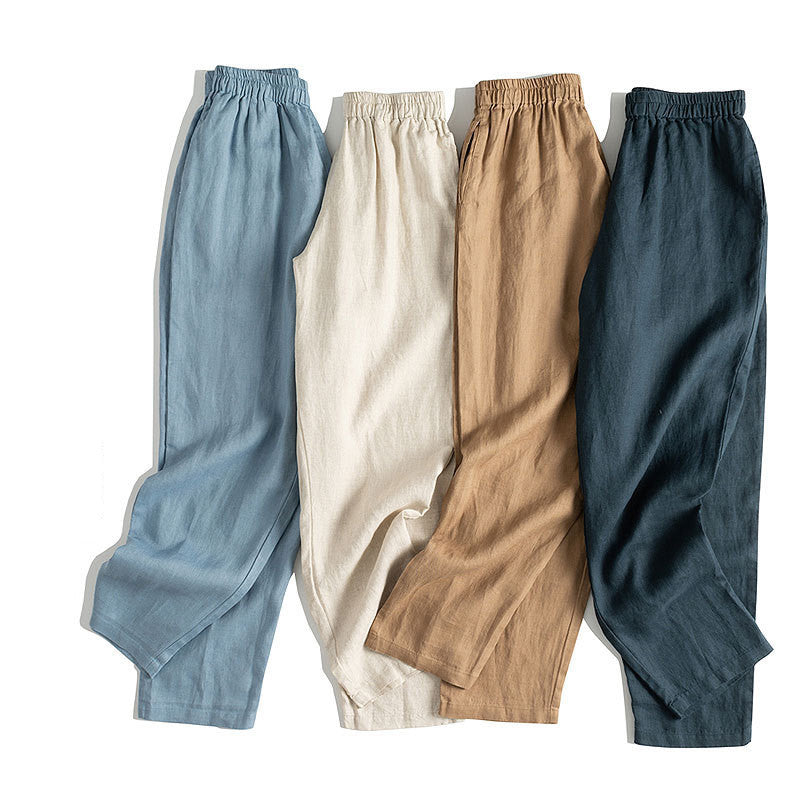 Relaxed Linen Harem Pants